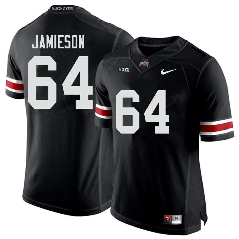 Men's Nike Ohio State Buckeyes Jack Jamieson #64 Black College Football Jersey Ventilation EPY00Q0P