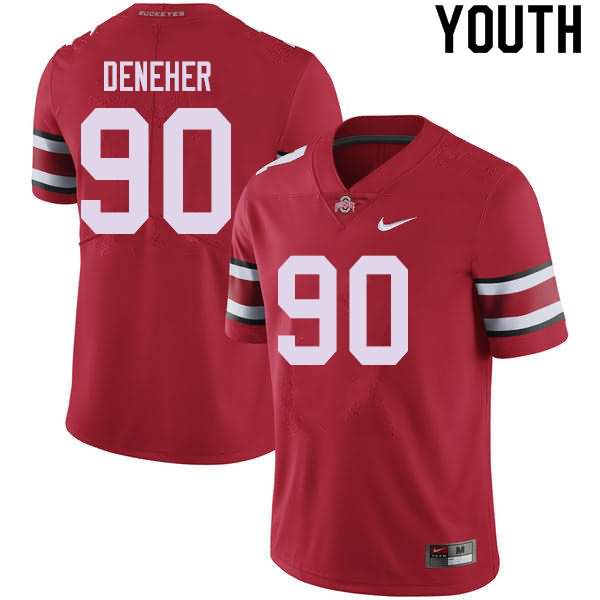 Youth Nike Ohio State Buckeyes Jack Deneher #90 Red College Football Jersey For Fans SVO47Q0U