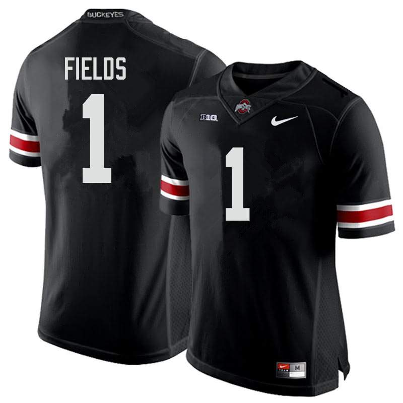 Men's Nike Ohio State Buckeyes Justin Fields #1 Black College Football Jersey Freeshipping EYW50Q4A