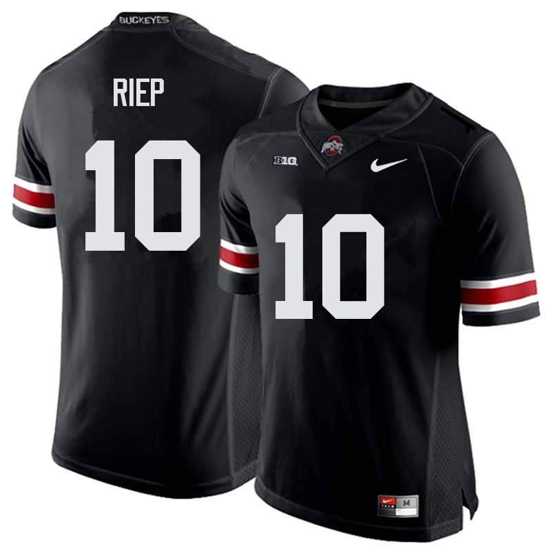 Men's Nike Ohio State Buckeyes Amir Riep #10 Black College Football Jersey Stock MEZ45Q1U