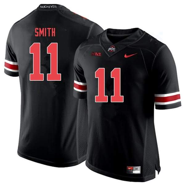 Men's Nike Ohio State Buckeyes Tyreke Smith #11 Black Out College Football Jersey On Sale MWR01Q2T