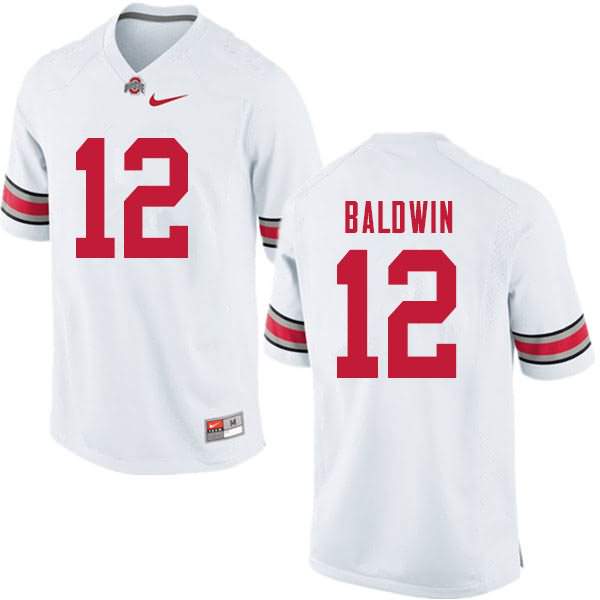 Men's Nike Ohio State Buckeyes Matthew Baldwin #12 White College Football Jersey May EDQ57Q2L