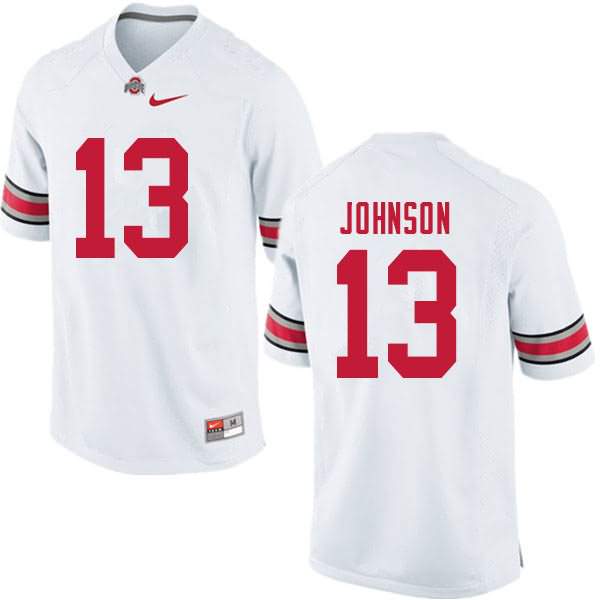 Men's Nike Ohio State Buckeyes Tyreke Johnson #13 White College Football Jersey Stability QDD12Q1C