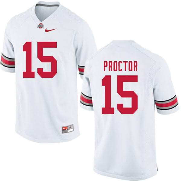 Men's Nike Ohio State Buckeyes Josh Proctor #15 White College Football Jersey Ventilation XVK26Q0M