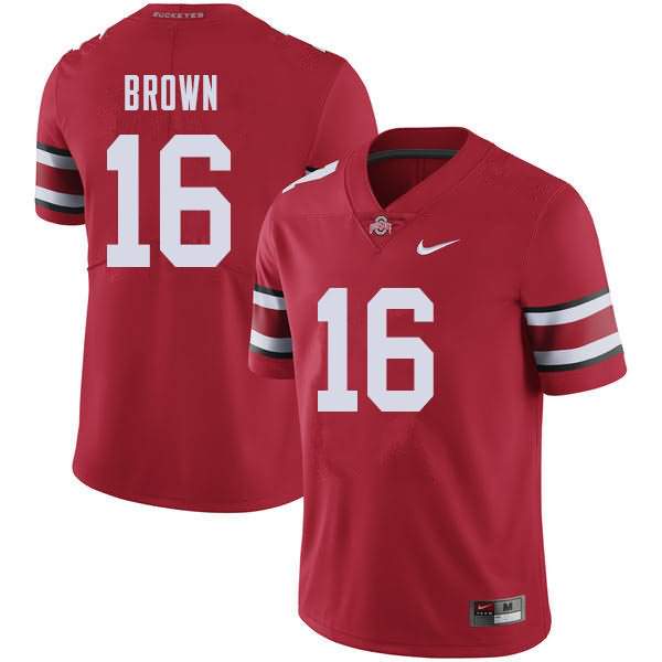 Men's Nike Ohio State Buckeyes Cameron Brown #16 Red College Football Jersey Lifestyle BKI87Q2X