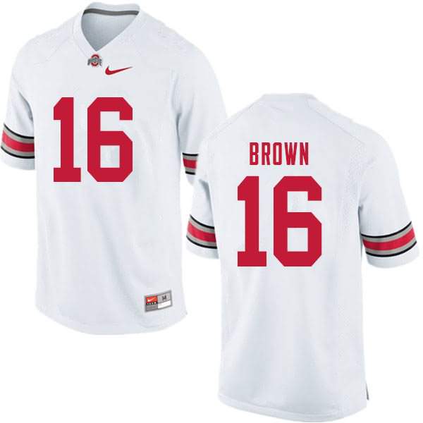 Men's Nike Ohio State Buckeyes Cameron Brown #16 White College Football Jersey Check Out JVG24Q3S