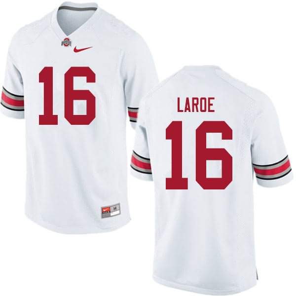 Men's Nike Ohio State Buckeyes Jagger LaRoe #16 White College Football Jersey Jogging DIF47Q7K