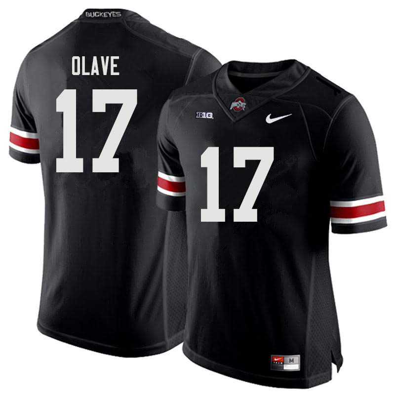 Men's Nike Ohio State Buckeyes Chris Olave #17 Black College Football Jersey Increasing TEA40Q1T