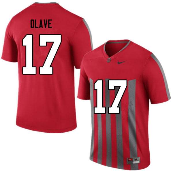Men's Nike Ohio State Buckeyes Chris Olave #17 Retro College Football Jersey Wholesale OCY23Q6M