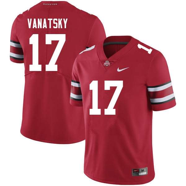 Men's Nike Ohio State Buckeyes Danny Vanatsky #17 Scarlet College Football Jersey Style ZIK63Q4K