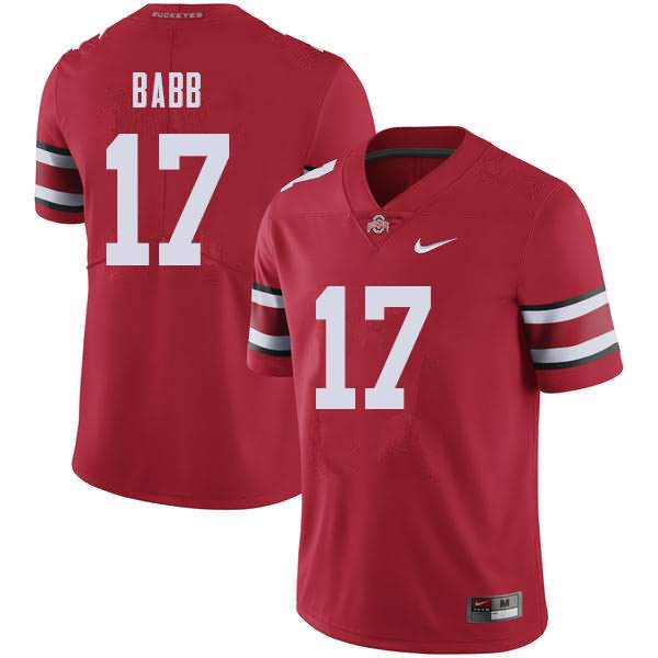 Men's Nike Ohio State Buckeyes Kamryn Babb #17 Red College Football Jersey Increasing RSR53Q6P