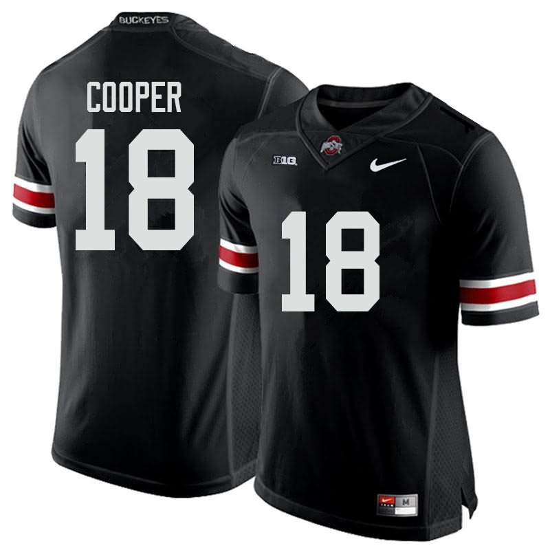 Men's Nike Ohio State Buckeyes Jonathon Cooper #18 Black College Football Jersey Trade YUV51Q1V