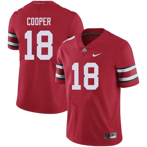 Men's Nike Ohio State Buckeyes Jonathon Cooper #18 Red College Football Jersey For Fans VMW08Q4K
