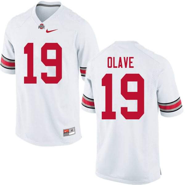 Men's Nike Ohio State Buckeyes Chris Olave #19 White College Football Jersey Fashion VRI48Q1L