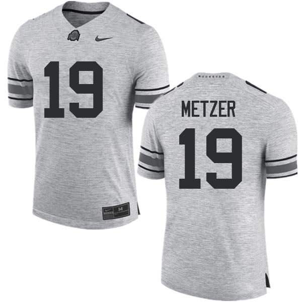 Men's Nike Ohio State Buckeyes Jake Metzer #19 Gray College Football Jersey February XIW25Q1I