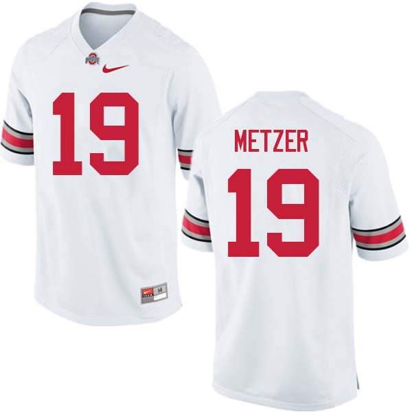 Men's Nike Ohio State Buckeyes Jake Metzer #19 White College Football Jersey Lifestyle RLQ03Q0O