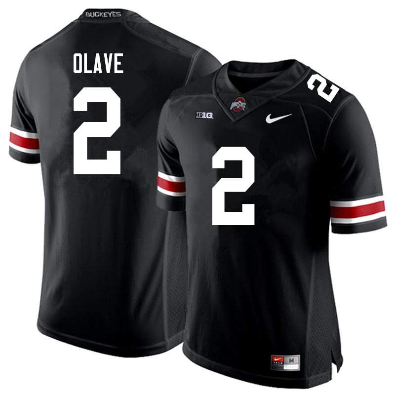 Men's Nike Ohio State Buckeyes Chris Olave #2 Black College Football Jersey Winter REV18Q3K