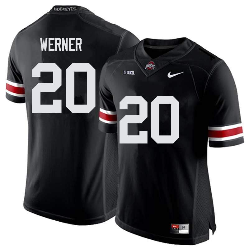 Men's Nike Ohio State Buckeyes Pete Werner #20 Black College Football Jersey Jogging DIQ11Q2L