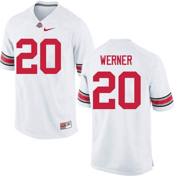 Men's Nike Ohio State Buckeyes Pete Werner #20 White College Football Jersey Discount NQR45Q5H