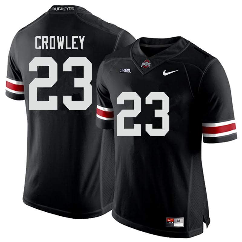 Men's Nike Ohio State Buckeyes Marcus Crowley #23 Black College Football Jersey November BTB72Q4H
