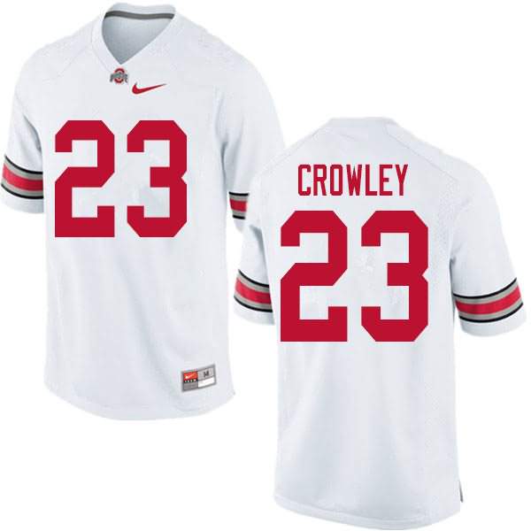 Men's Nike Ohio State Buckeyes Marcus Crowley #23 White College Football Jersey OG JXJ01Q4B