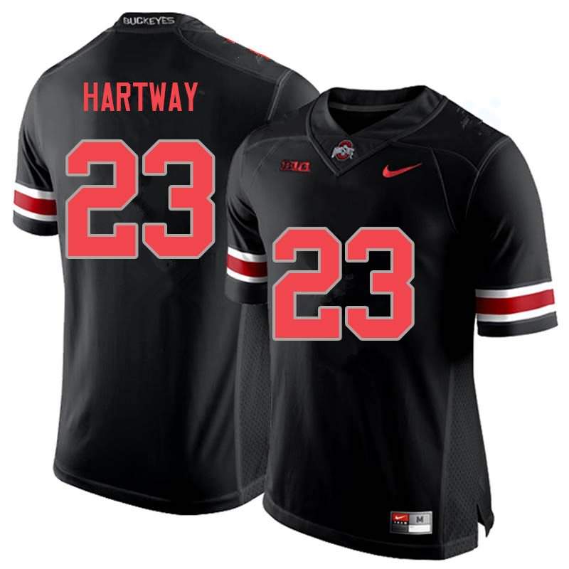 Men's Nike Ohio State Buckeyes Michael Hartway #23 Blackout College Football Jersey June BUZ13Q0Q