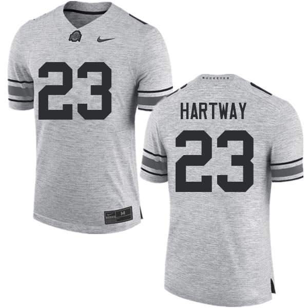 Men's Nike Ohio State Buckeyes Michael Hartway #23 Gray College Football Jersey March EUQ40Q4T