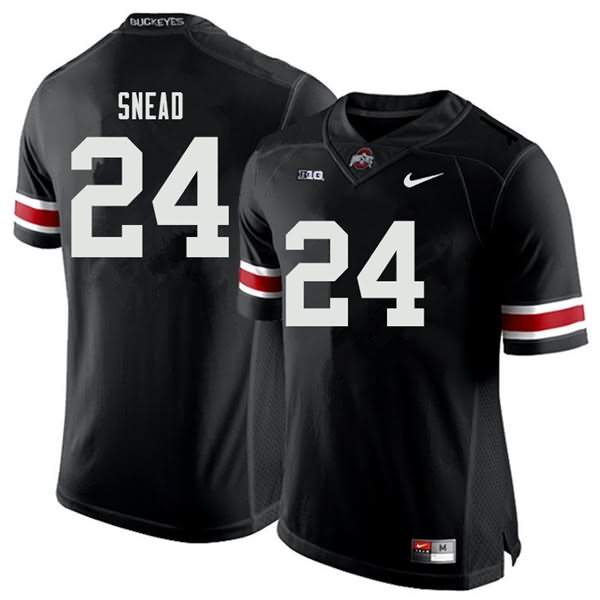 Men's Nike Ohio State Buckeyes Brian Snead #24 Black College Football Jersey Outlet SVP18Q7A
