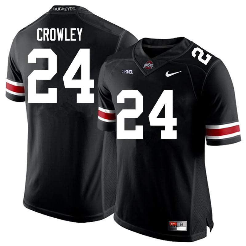 Men's Nike Ohio State Buckeyes Marcus Crowley #24 Black College Football Jersey Classic VPP24Q7X