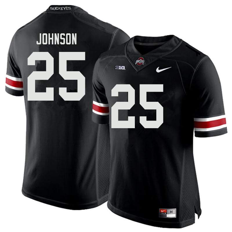 Men's Nike Ohio State Buckeyes Xavier Johnson #25 Black College Football Jersey Sport QPU40Q4X