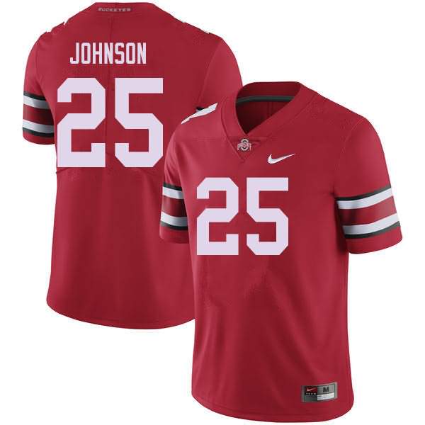Men's Nike Ohio State Buckeyes Xavier Johnson #25 Red College Football Jersey Latest KUL28Q0L