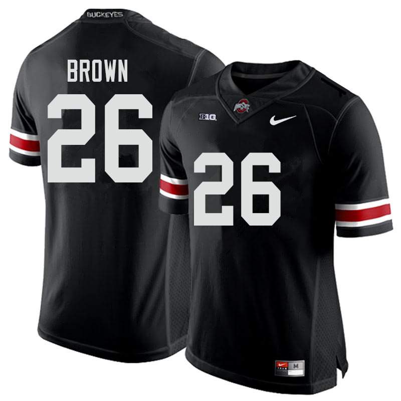 Men's Nike Ohio State Buckeyes Cameron Brown #26 Black College Football Jersey Freeshipping LXE03Q6A