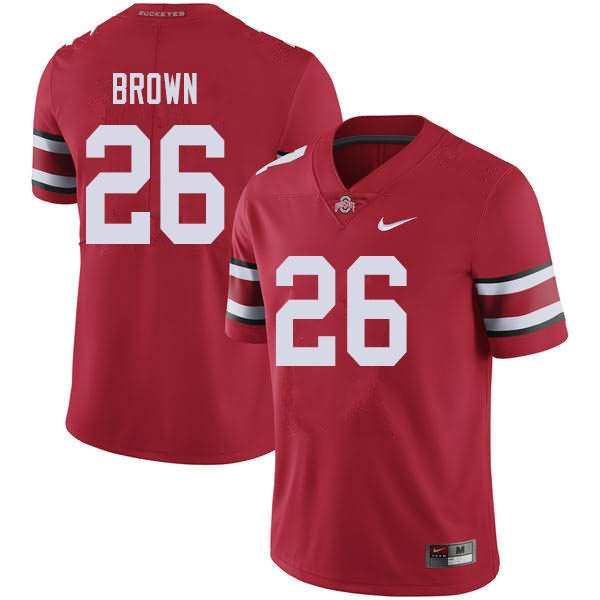 Men's Nike Ohio State Buckeyes Cameron Brown #26 Red College Football Jersey New Style AKW03Q4I