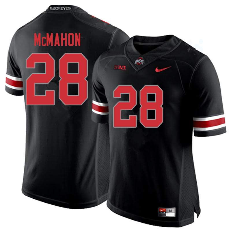 Men's Nike Ohio State Buckeyes Amari McMahon #28 Blackout College Football Jersey Wholesale MBG56Q0L