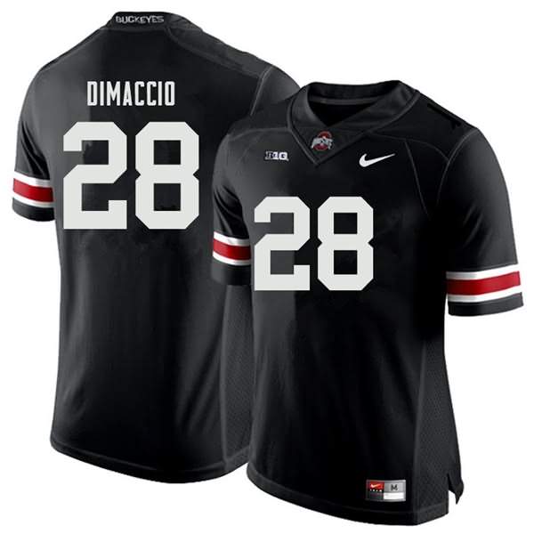 Men's Nike Ohio State Buckeyes Dominic DiMaccio #28 Black College Football Jersey Copuon ZIR67Q2A