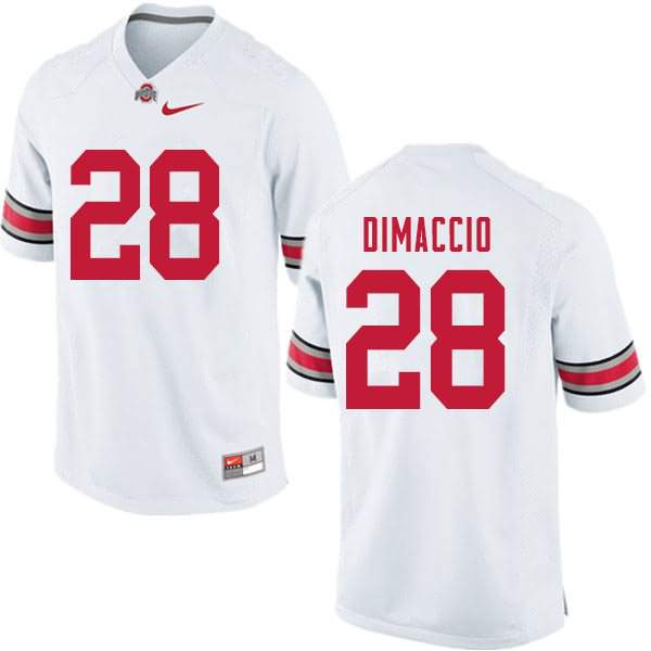 Men's Nike Ohio State Buckeyes Dominic DiMaccio #28 White College Football Jersey Sport FXV42Q7I