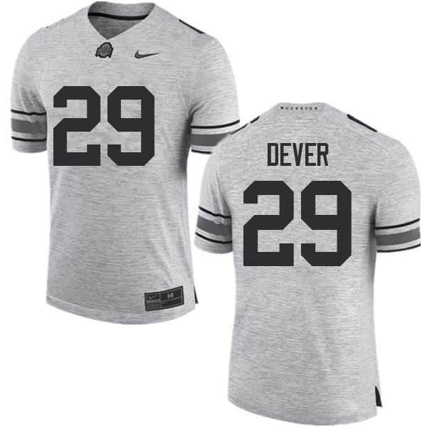 Men's Nike Ohio State Buckeyes Kevin Dever #29 Gray College Football Jersey August PIU47Q4V