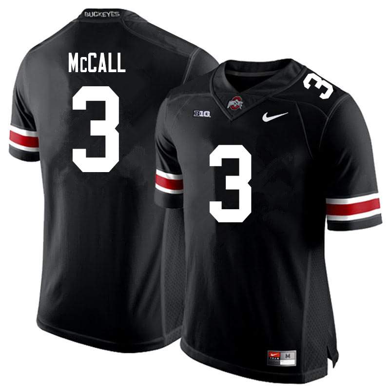 Men's Nike Ohio State Buckeyes Demario McCall #3 Black College Football Jersey Damping SSC71Q8N