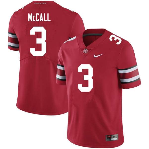 Men's Nike Ohio State Buckeyes Demario McCall #3 Scarlet College Football Jersey Online AZK12Q6S