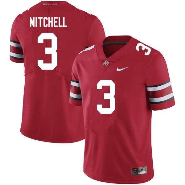 Men's Nike Ohio State Buckeyes Teradja Mitchell #3 Scarlet College Football Jersey New Style KLD21Q2D