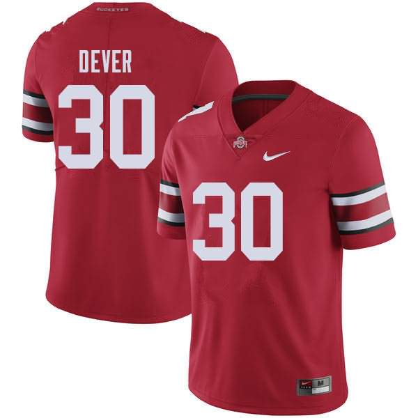 Men's Nike Ohio State Buckeyes Kevin Dever #30 Red College Football Jersey New MGX81Q0J
