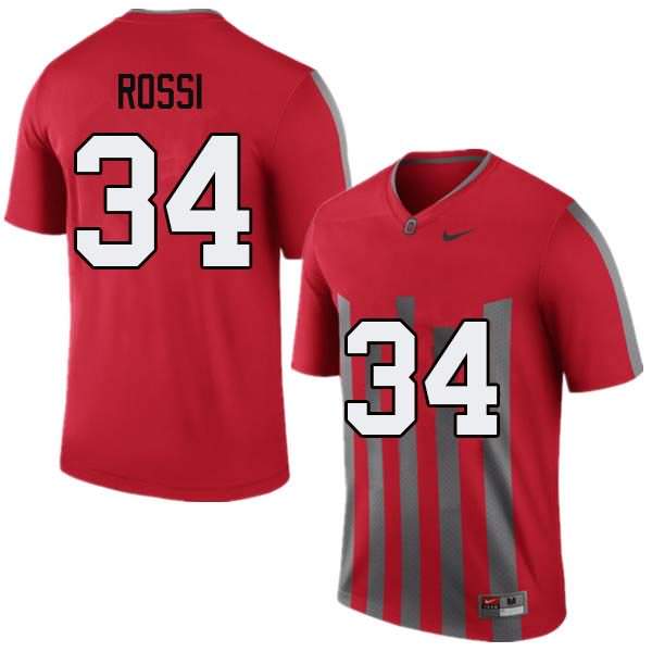 Men's Nike Ohio State Buckeyes Mitch Rossi #34 Throwback College Football Jersey November ELR43Q1R