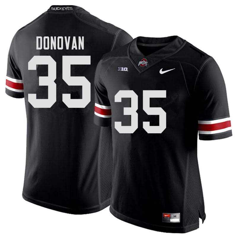 Men's Nike Ohio State Buckeyes Luke Donovan #35 Black College Football Jersey Wholesale CCE23Q3V