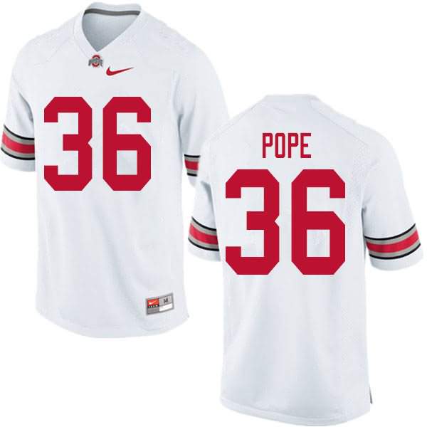 Men's Nike Ohio State Buckeyes K'Vaughan Pope #36 White College Football Jersey New Style UBN12Q6Q