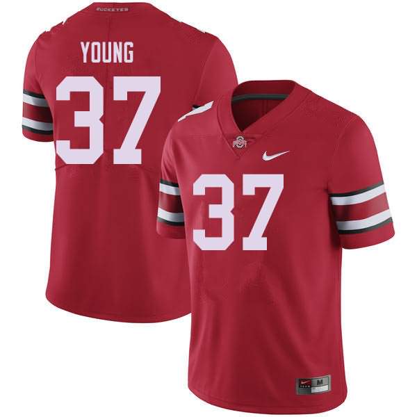 Men's Nike Ohio State Buckeyes Craig Young #37 Red College Football Jersey Freeshipping FHK64Q1O