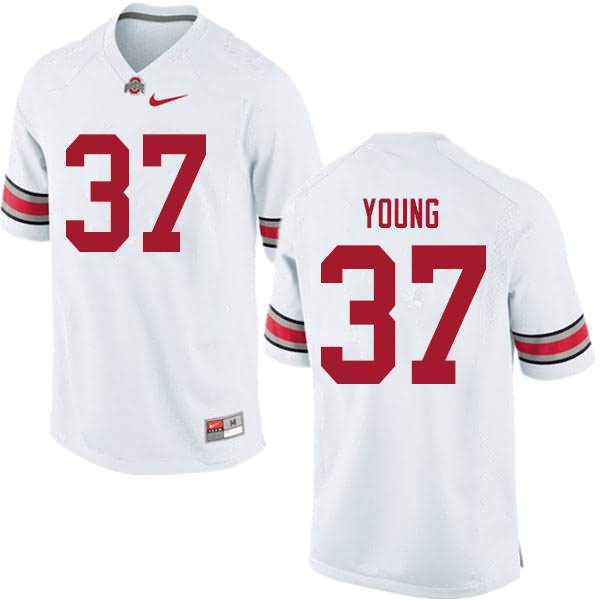 Men's Nike Ohio State Buckeyes Craig Young #37 White College Football Jersey Spring HIT34Q5T