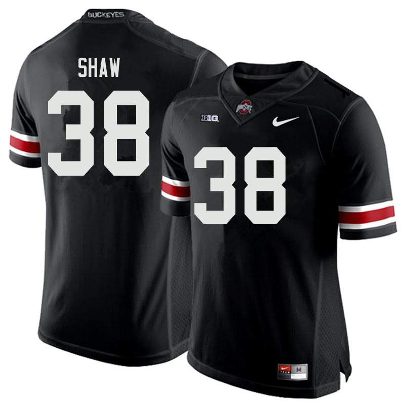 Men's Nike Ohio State Buckeyes Bryson Shaw #38 Black College Football Jersey August ISH73Q1M