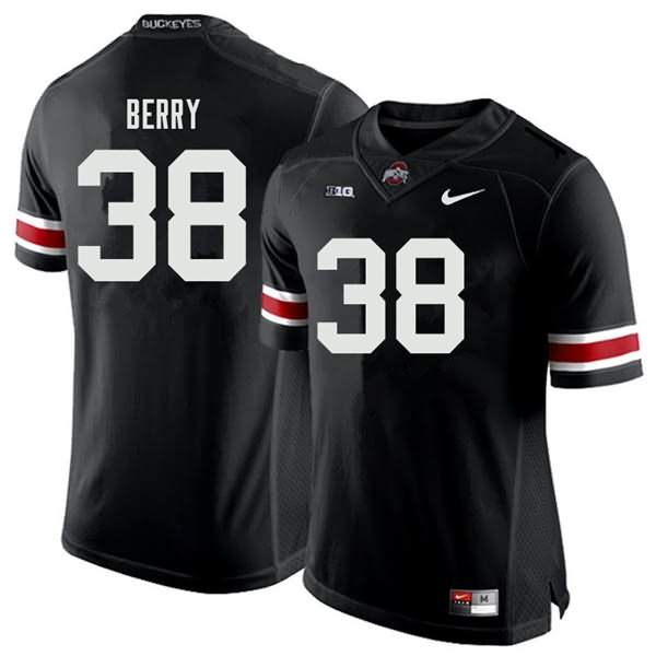 Men's Nike Ohio State Buckeyes Rashod Berry #38 Black College Football Jersey Stability ZCF88Q1I