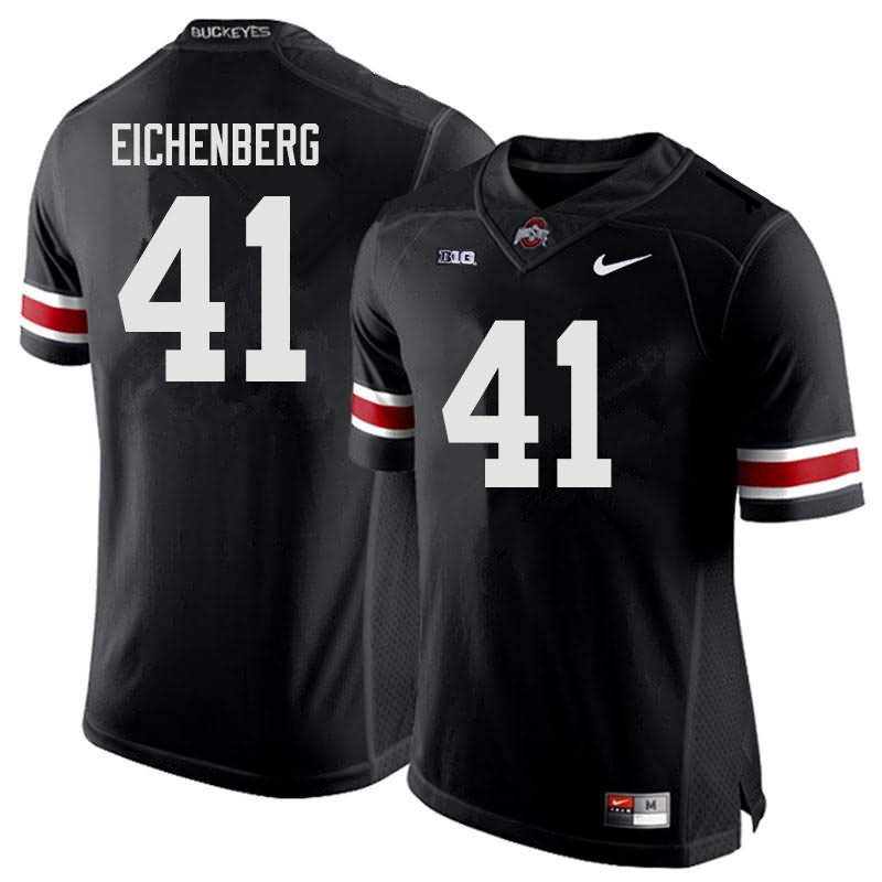 Men's Nike Ohio State Buckeyes Tommy Eichenberg #41 Black College Football Jersey Lightweight MBN44Q1J