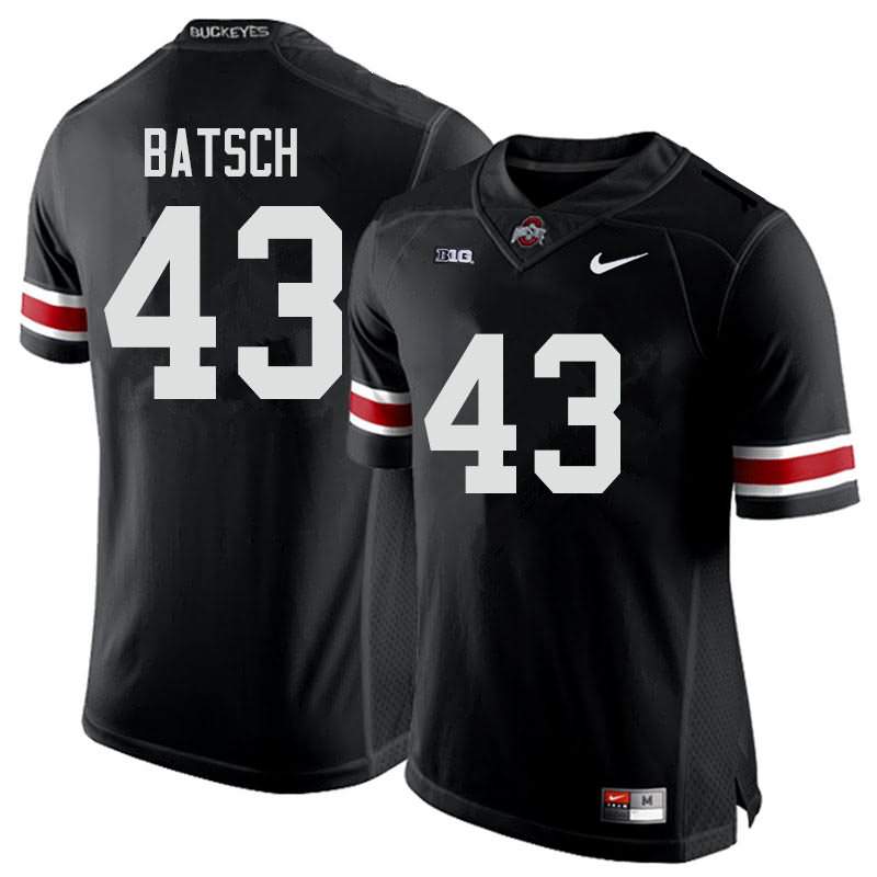 Men's Nike Ohio State Buckeyes Ryan Batsch #43 Black College Football Jersey New Release TOZ75Q1J